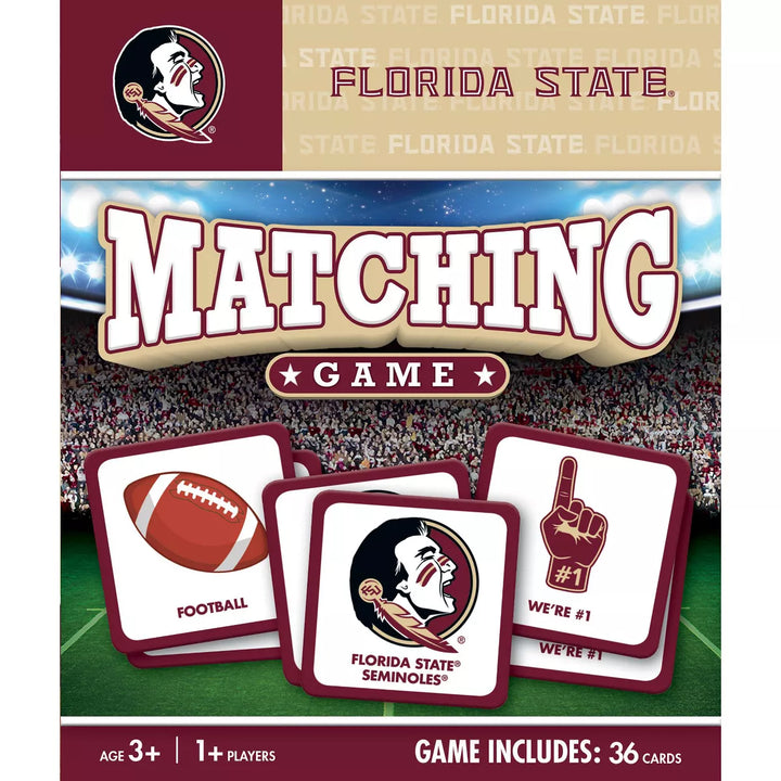 Masterpieces Officially Licensed NCAA Florida State Seminoles Matching Game for Kids and Families.