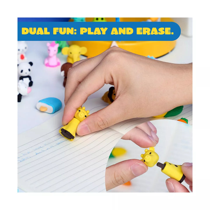 144/72/36 Pcs Animal 3D Erasers, Mini Pencil Erasers for Kids, Puzzle Take Apart Eraser, Classroom Rewards, Party Favors, Desk Pets, Egg Fillers