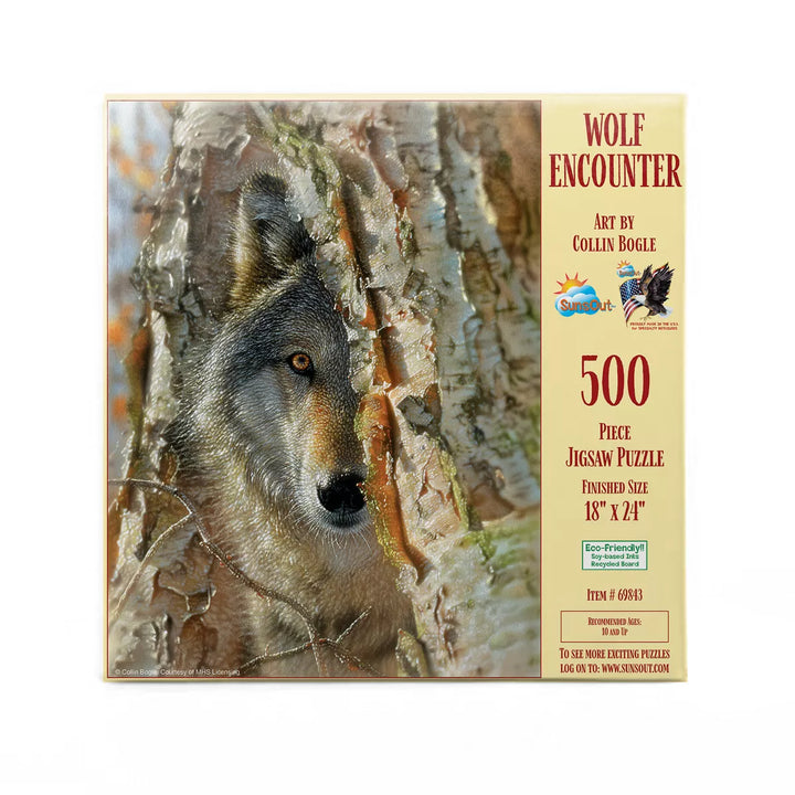 Sunsout Wolf Encounter 500 Pc Jigsaw Puzzle 69843