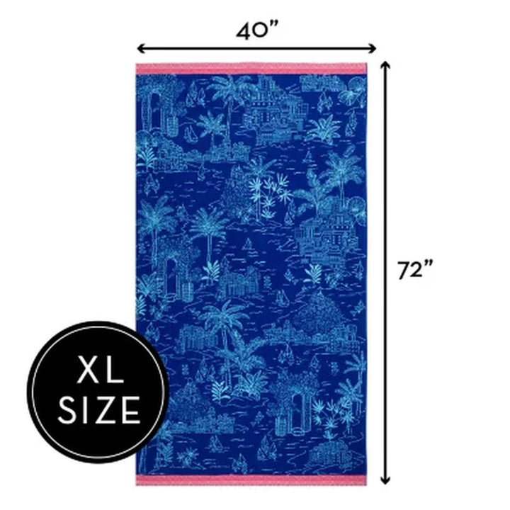 Member'S Mark Oversized Fashion 2Pk Beach Towel, 40" X 72", Assorted Designs