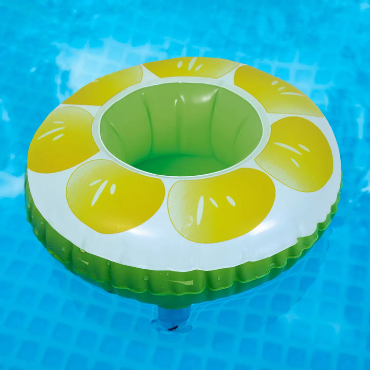 Pool Central 9" Inflatable Lemon Slice Swimming Pool Beverage Drink Holder