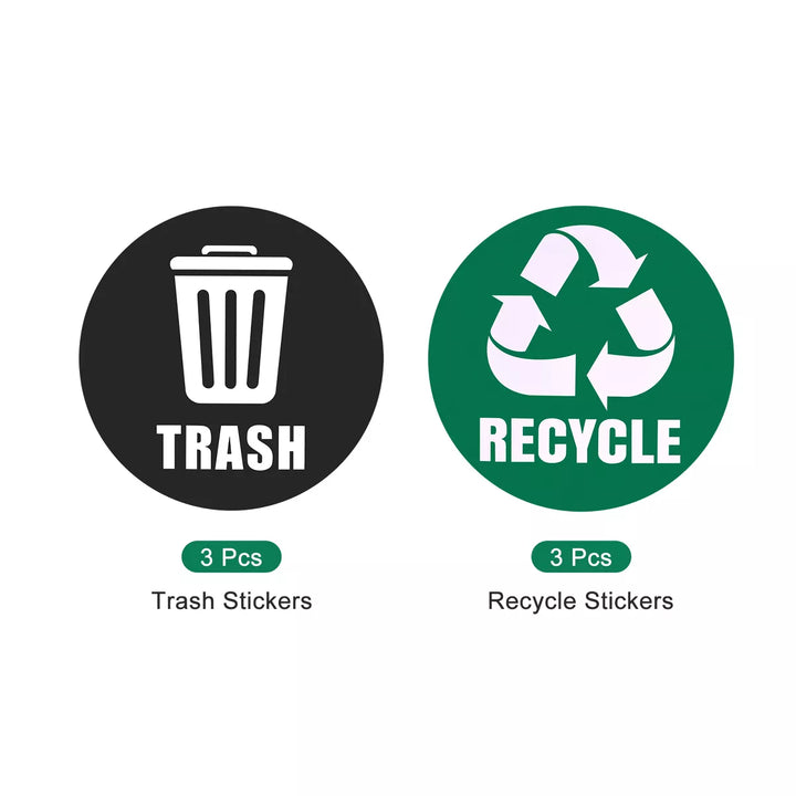 Unique Bargains Recycle Sticker Trash Can Bin Labels Self-Adhesive Recycling Vinyl for Home Kitchen Office Indoor Use