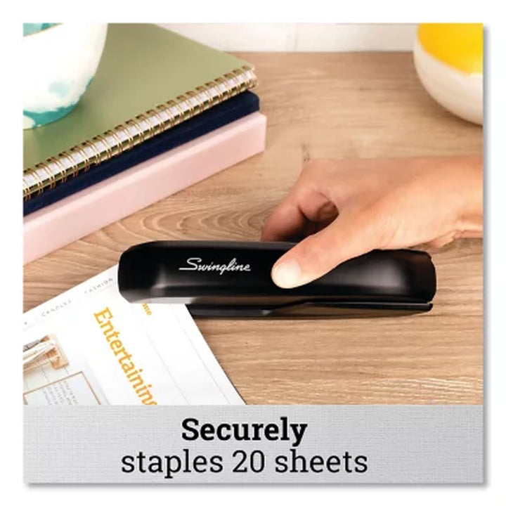 Swingline - Standard Full Strip Desk Stapler, 15-Sheet Capacity - Black