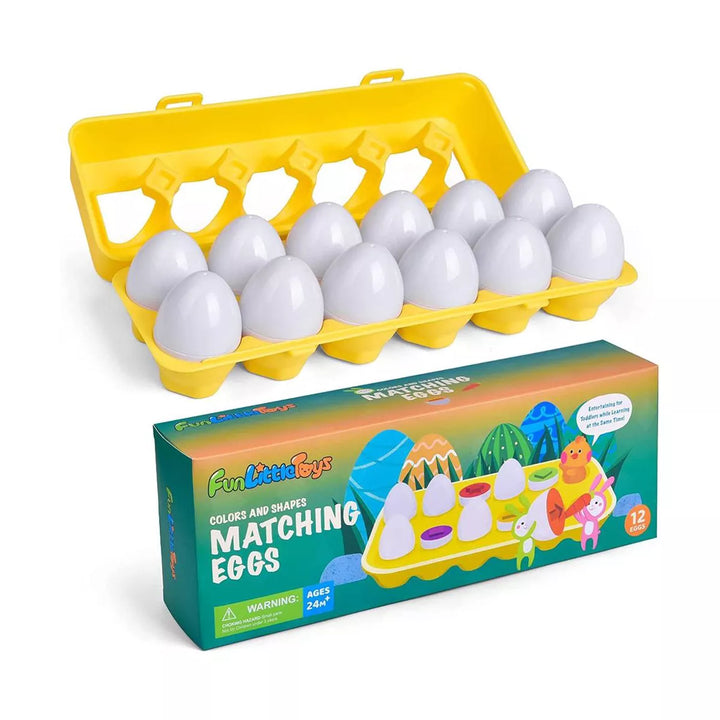 Fun Little Toys 12 PCS Sort & Match Egg Game