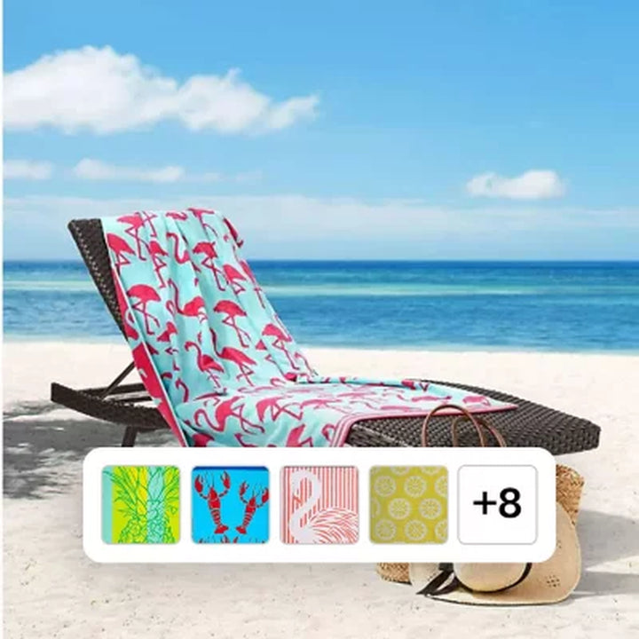 Member'S Mark Oversized 2Pk Beach Towels, 40" X 72", Assorted Designs