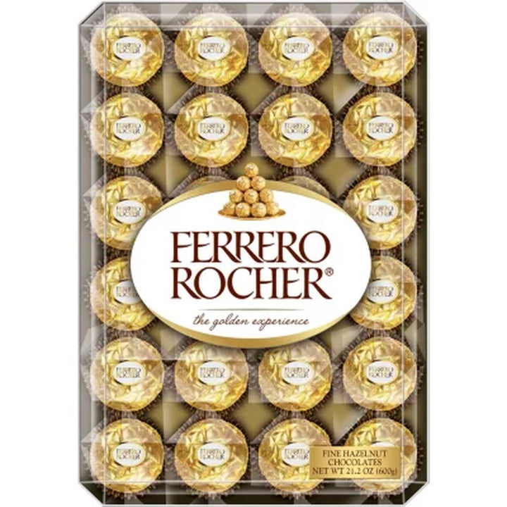 Ferrero Rocher Premium Milk Chocolate Hazelnut, 48 Ct.