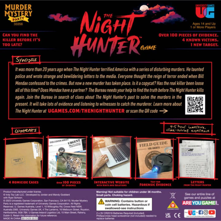 University Games the Night Hunter Board Game