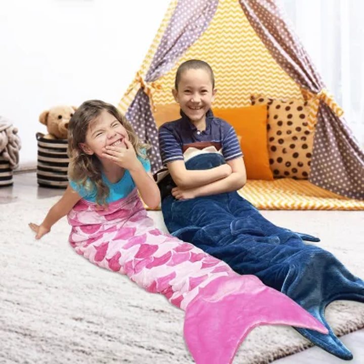 Kids' 5-Lb. Shark Fishtail Weighted Blanket Gray or Navy