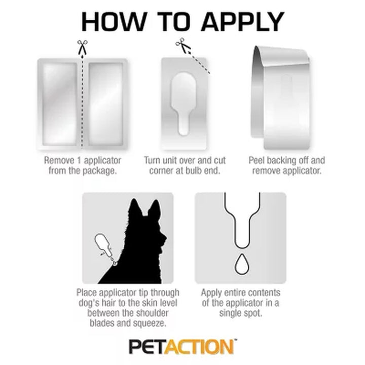 Petaction Pro for Dogs, 8 Doses (Choose Your Size)