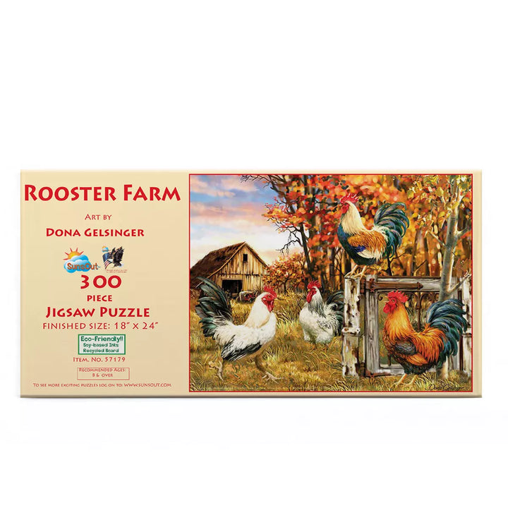 Sunsout Rooster Farm 300 Pc Jigsaw Puzzle 57179