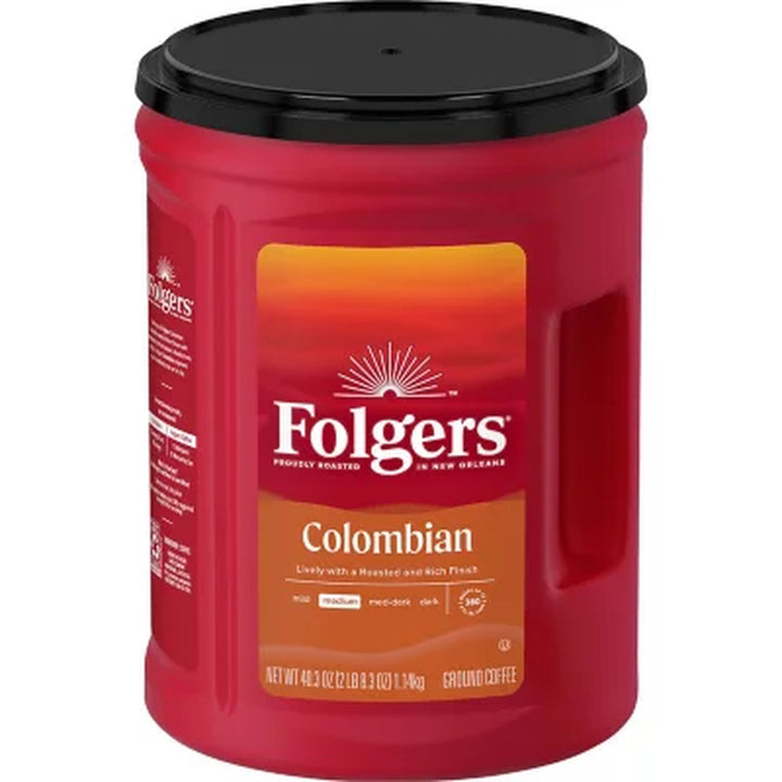 Folgers 100% Medium Roast Ground Colombian Coffee 40.3 Oz.