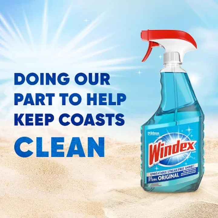 Windex Original Glass Cleaner 4X32 Oz Bottles, 128 Oz Total