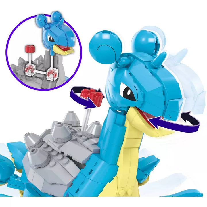 MEGA Pokemon Lapras Building Toy Kit with Action Figure - 527Pcs