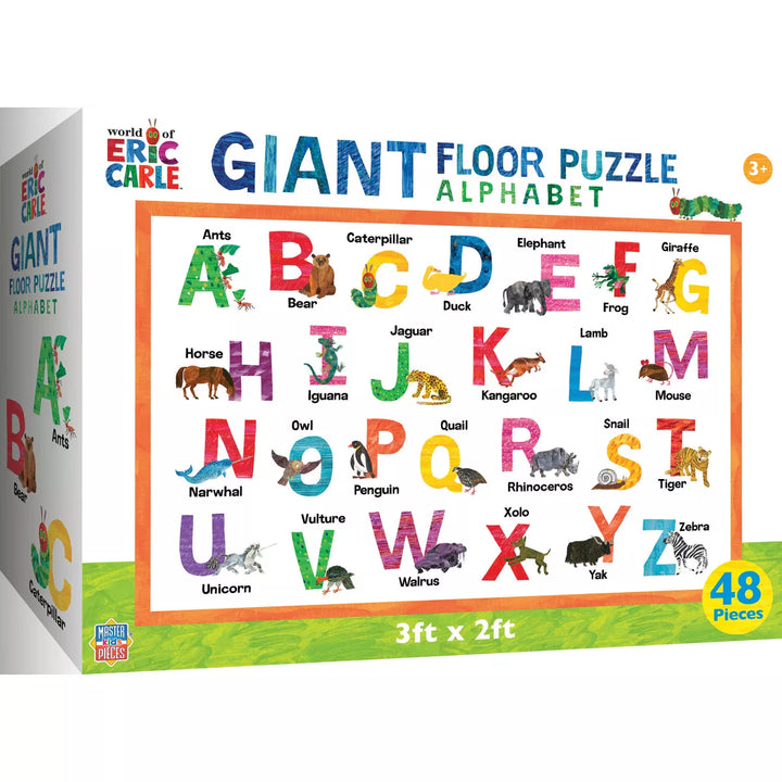 Masterpieces World of Eric Carle - Alphabet 48 Piece Floor Jigsaw Puzzle for Kids.