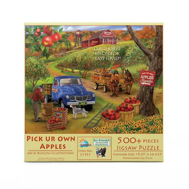 Sunsout Pick Ur Own Apples 500 Pc Large Pieces Jigsaw Puzzle 31955