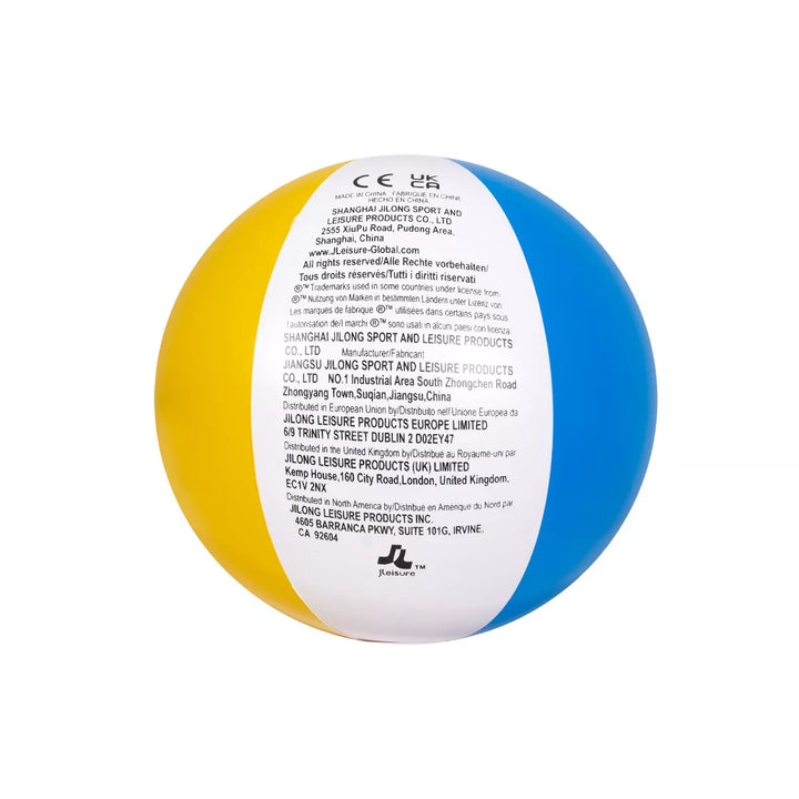 Pool Central 16" Inflatable 6-Panel Beach Ball Swimming Pool Toy - White/Pink