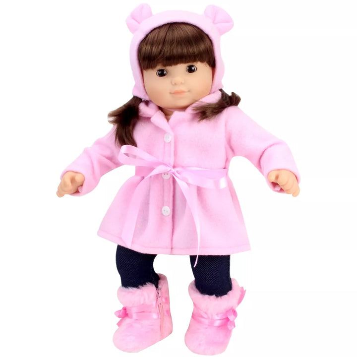 Sophia’S Winter Coat, Hat and Boots Set for 15'' Dolls, Light Pink