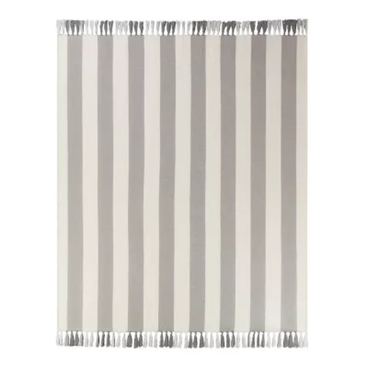 Member'S Mark Cotton Stripe Throw with Tassels, 60" X 70" (Assorted Colors)