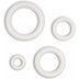 Bright Creations 4 Count White Foam Circles Rings for DIY Crafts Art (4 Sizes, 4" to 10")