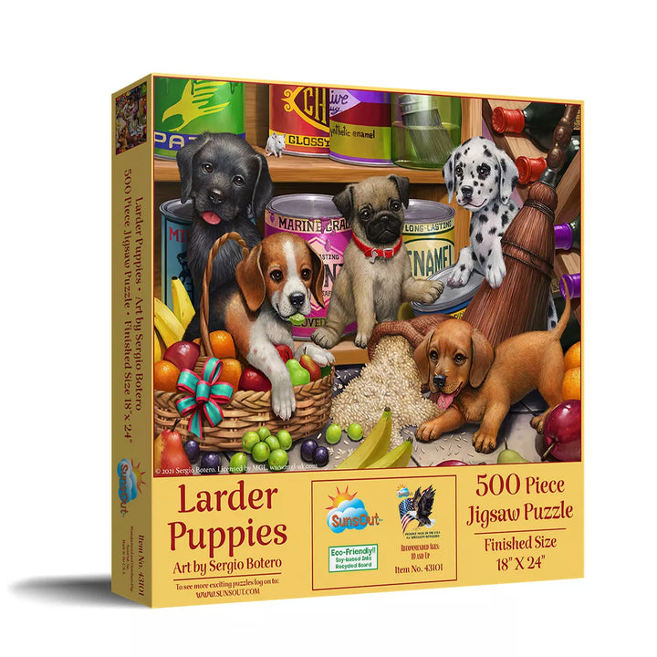 Sunsout Larder Puppies 500 Pc Jigsaw Puzzle 43101