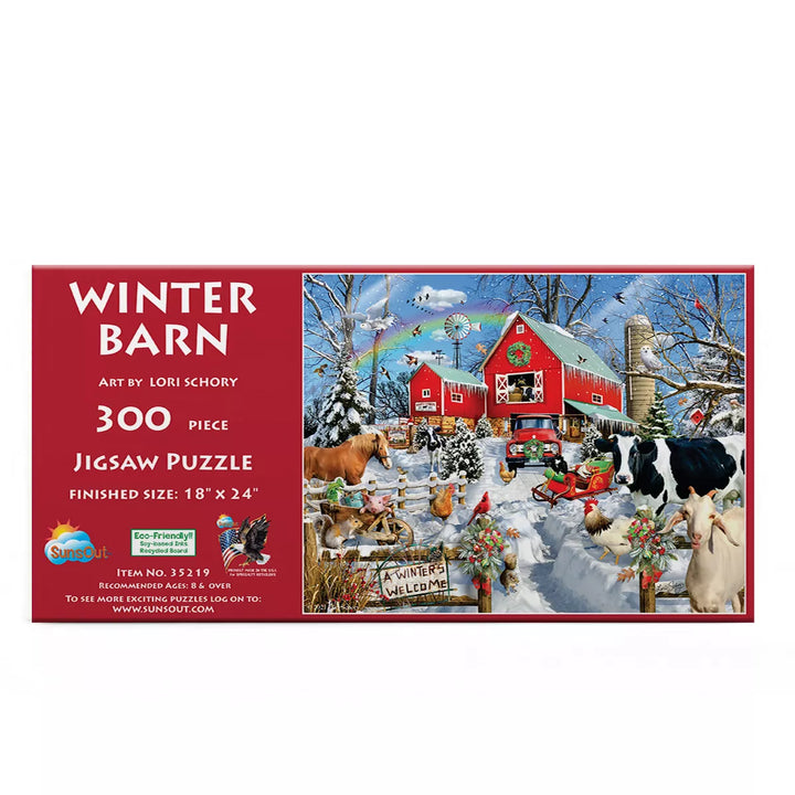 Sunsout Winter Barn 300 Pc Christmas Jigsaw Puzzle 35219