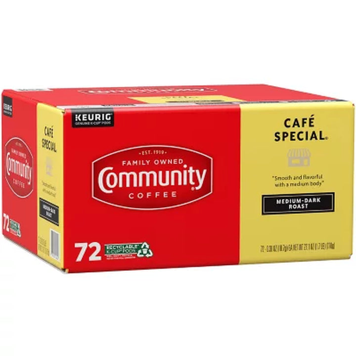 Community Coffee Café Special Medium-Dark Roast Single Serve 72 Ct.