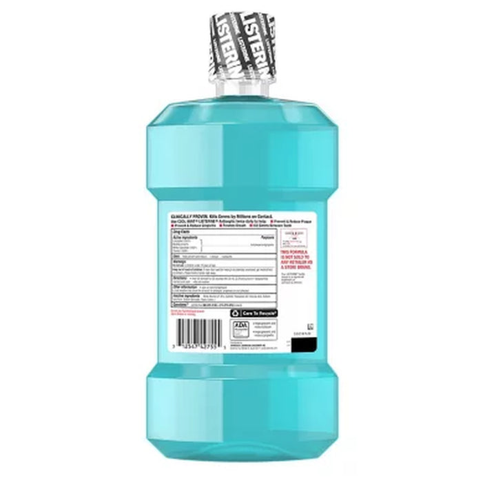 Listerine Cool Mint Antiseptic Mouthwash 1.5L, 2 Pk.