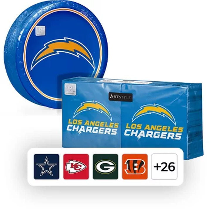 NFL Paper Plates & Napkins Kit, 285 Ct. (Choose Team)