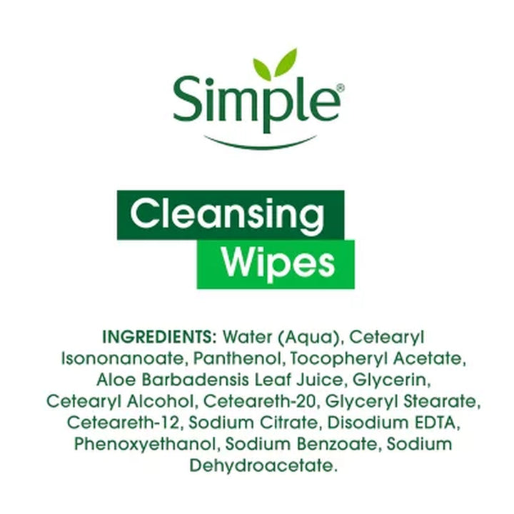 Simple Cleansing Facial Wipes, 25 Ct., 4 Pk.