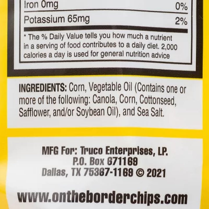 On the Border Cantina Thins Tortilla Chips 22.25 Oz.