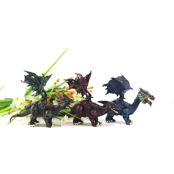 Insten Dragon 12 Pack Dragon Figurine Puzzles in Hatching Jurassic Eggs, 5 In