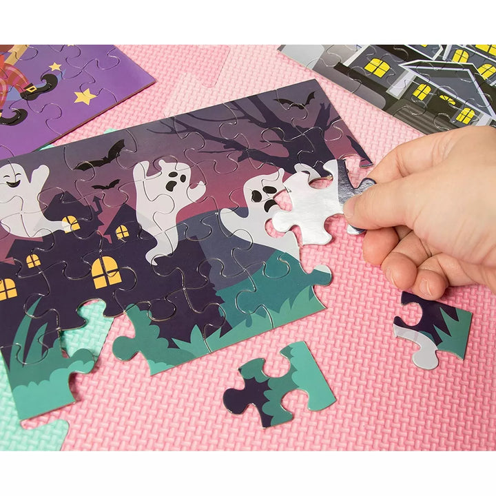 Blue Panda 36 Sheets Halloween Puzzles, 28-Piece Jigsaw Puzzle for Family Spooky Party Favor Toy Gifts, 5.5 X 8 In, 6 Designs