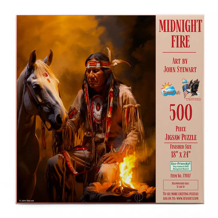 Sunsout Midnight Fire 500 Pc Jigsaw Puzzle 77017