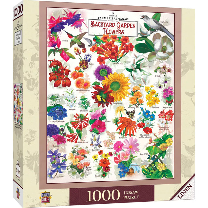 Masterpieces 1000 Piece Jigsaw Puzzle - Farmer'S Almanac Garden Florals.