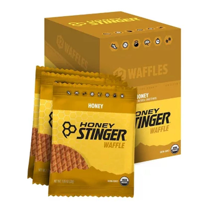 Honey Stinger Organic Energy Waffle Box Pack, Honey 12 Ct.