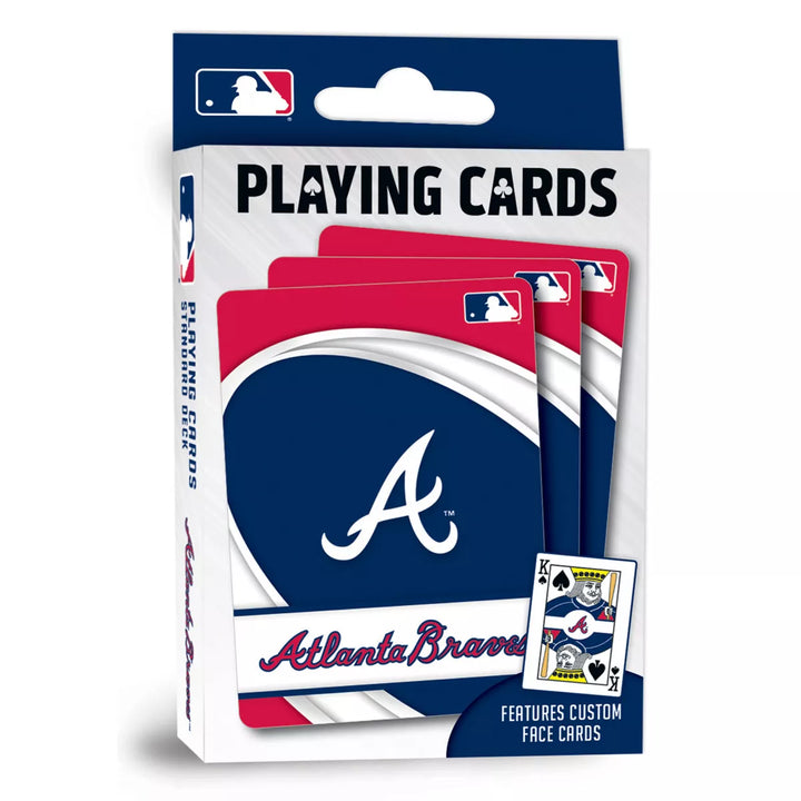 Masterpieces Officially Licensed MLB Atlanta Braves Playing Cards - 54 Card Deck for Adults.