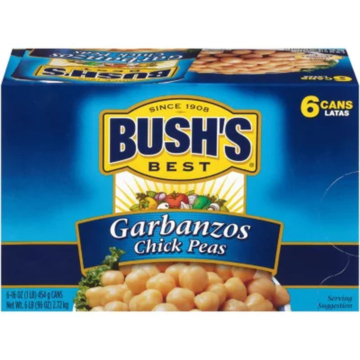 Bush'S Best Fancy Garbanzo Beans 16 Oz., 6 Pk.