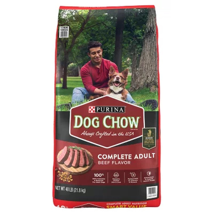 Purina, Dog Chow Complete, Beef Flavor, Adult Dry Dog Food, 48 Lbs.
