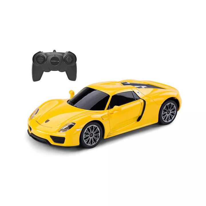 Link Worldwide Ready! Set! Go! Link 1:24 Scale Porsche 918 Spyder Remote Control Toy Car for Kids - Yellow