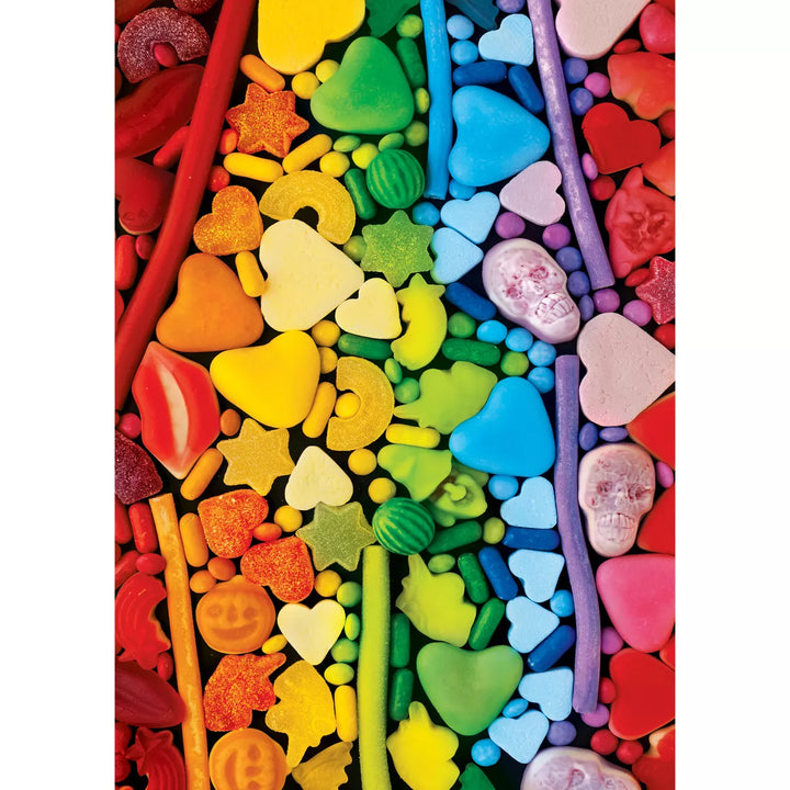 Masterpieces 1000 Piece Puzzle with Tin - Rainbow Candy - 11.3"X16.8".