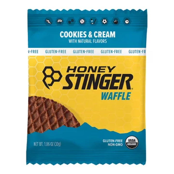 Honey Stinger Organic Gluten-Free Cookies and Cream Waffles 12 Ct.