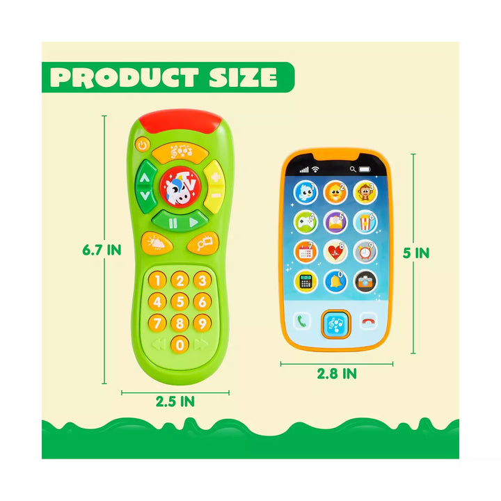 Syncfun Baby Toy Phone, Remote and Smartphone with Music, Fun Learning Musical Toys for Babies, Kids, Boys or Girls, Birthday Christmas Toys Gifts