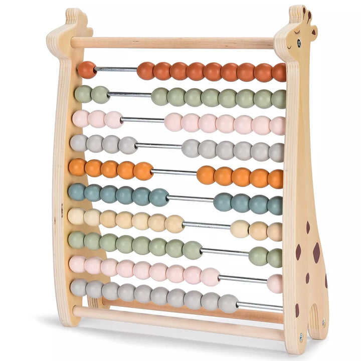 Childlike Behavior Math Counting Toy Made of Wooden Beads and Rack - Toddlers and 1St Grade Kids