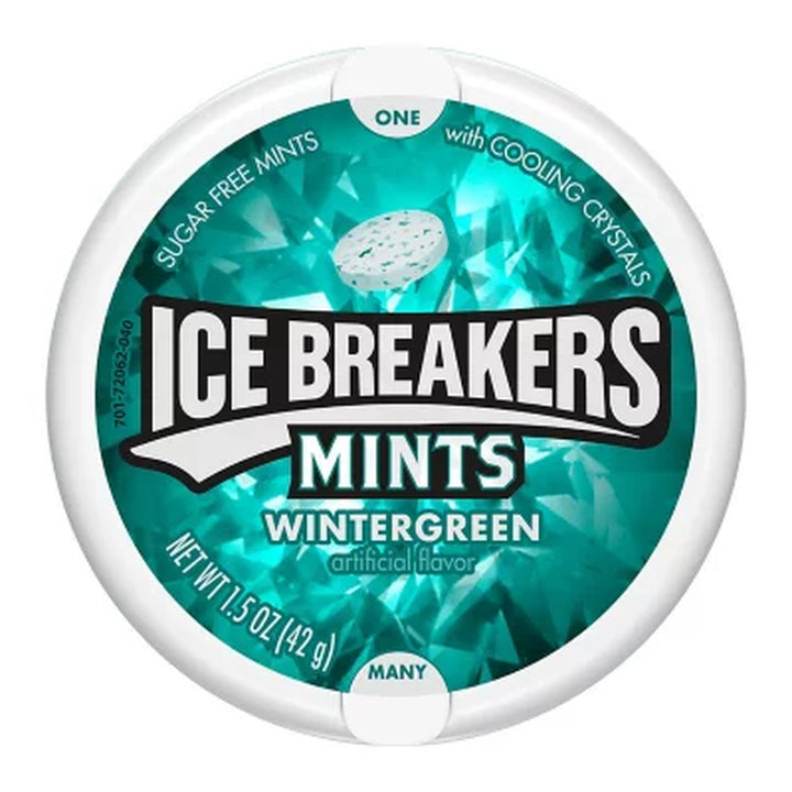 ICE BREAKERS Wintergreen Sugar Free Breath Mints, 1.5 Oz., 8 Pk.