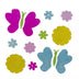 Northlight 14-Piece Butterflies and Flowers Spring Gel Window Clings