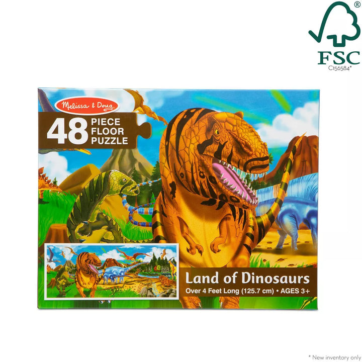 Melissa and Doug Land of Dinosaurs Floor Puzzle 48Pc