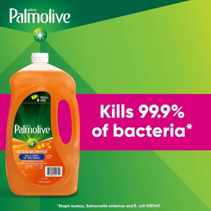 Palmolive Antibacterial Dishwashing Liquid Dish Soap, Orange 102 Fl.Oz.
