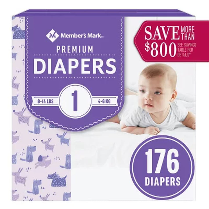 Member'S Mark Premium Baby Diapers, Sizes: Newborn - 7