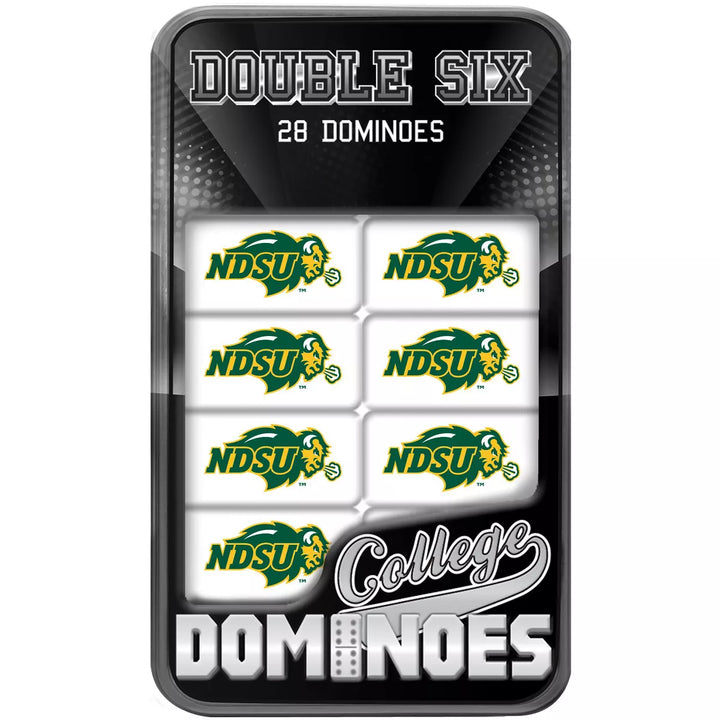 Masterpieces Officially Licensed NCAA North Dakota State Bison 28 Piece Dominoes Game for Adults.