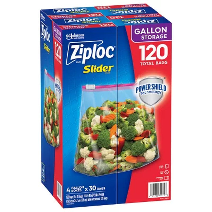 Ziploc Storage Slider Gallon Bags, 120 Ct.